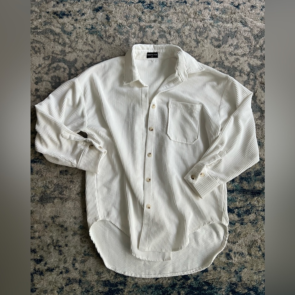 NWOT White Fox Boutique Oversized Corduroy Shirt